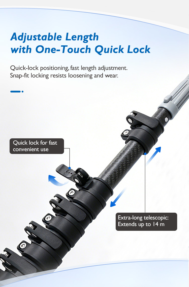 CT Carbon Fiber Telescopic Pole​ - Cleanic Cleaning Equipment